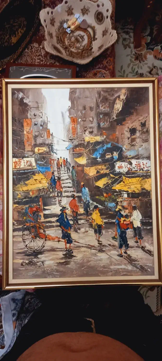 تابلو نقاشی رنگ روغن اورجینال اثر چان تی 1967|تابلو، نقاشی، عکس|رودهن, |دیوار