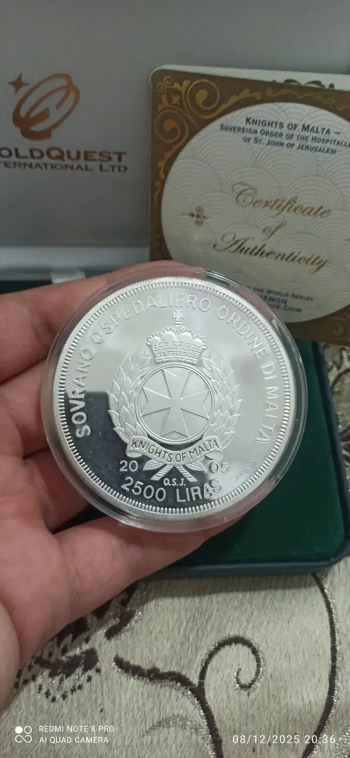 سکه کلکسیونی نشان شوالیه های مالت یونان|کلکسیون سکه، تمبر، اسکناس|زنجان, |دیوار