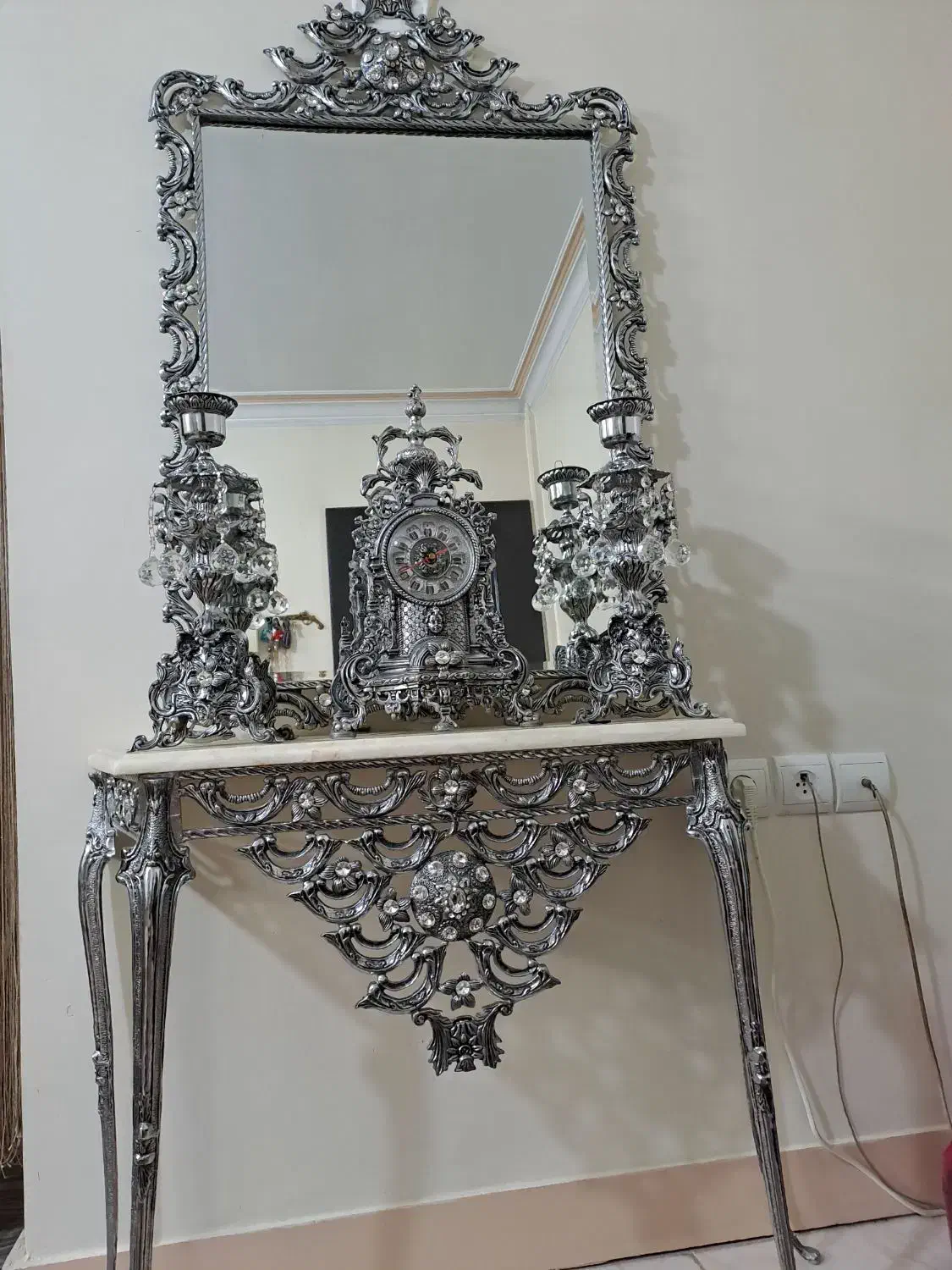 آیینه و شمعدان برنج|آینه|تهران, شهرک رضویه|دیوار