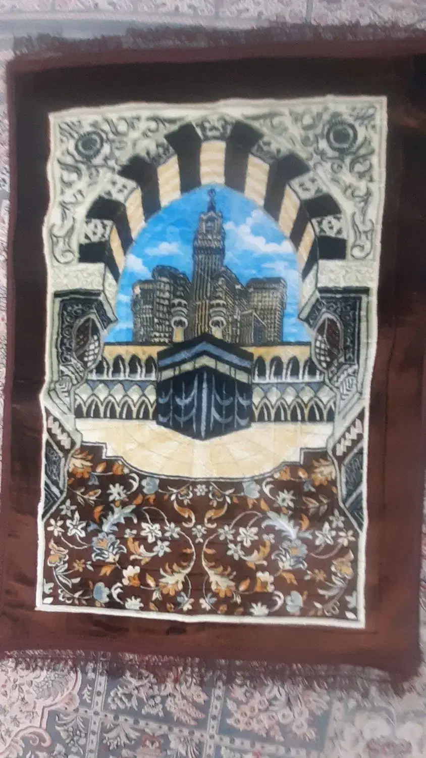 جانماز بزرگ خارجی مخمل ضخیم طرح فرش|روفرشی|قم, باجک دو|دیوار