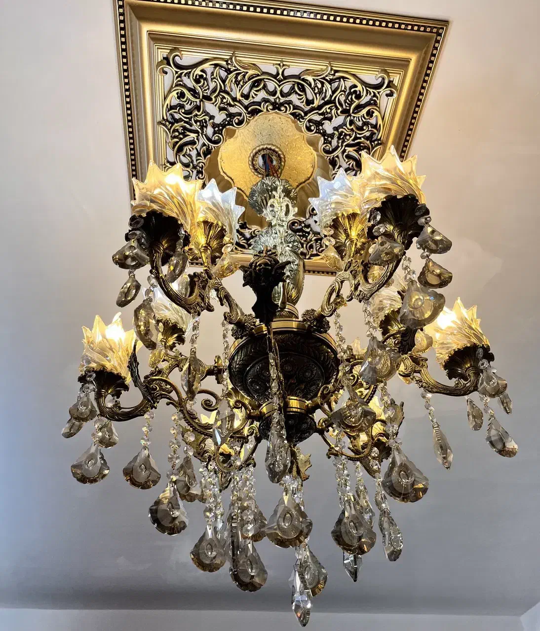 لوستر۶ شاخه ۱۲ شعله|لوستر و چراغ آویز|الوند, |دیوار