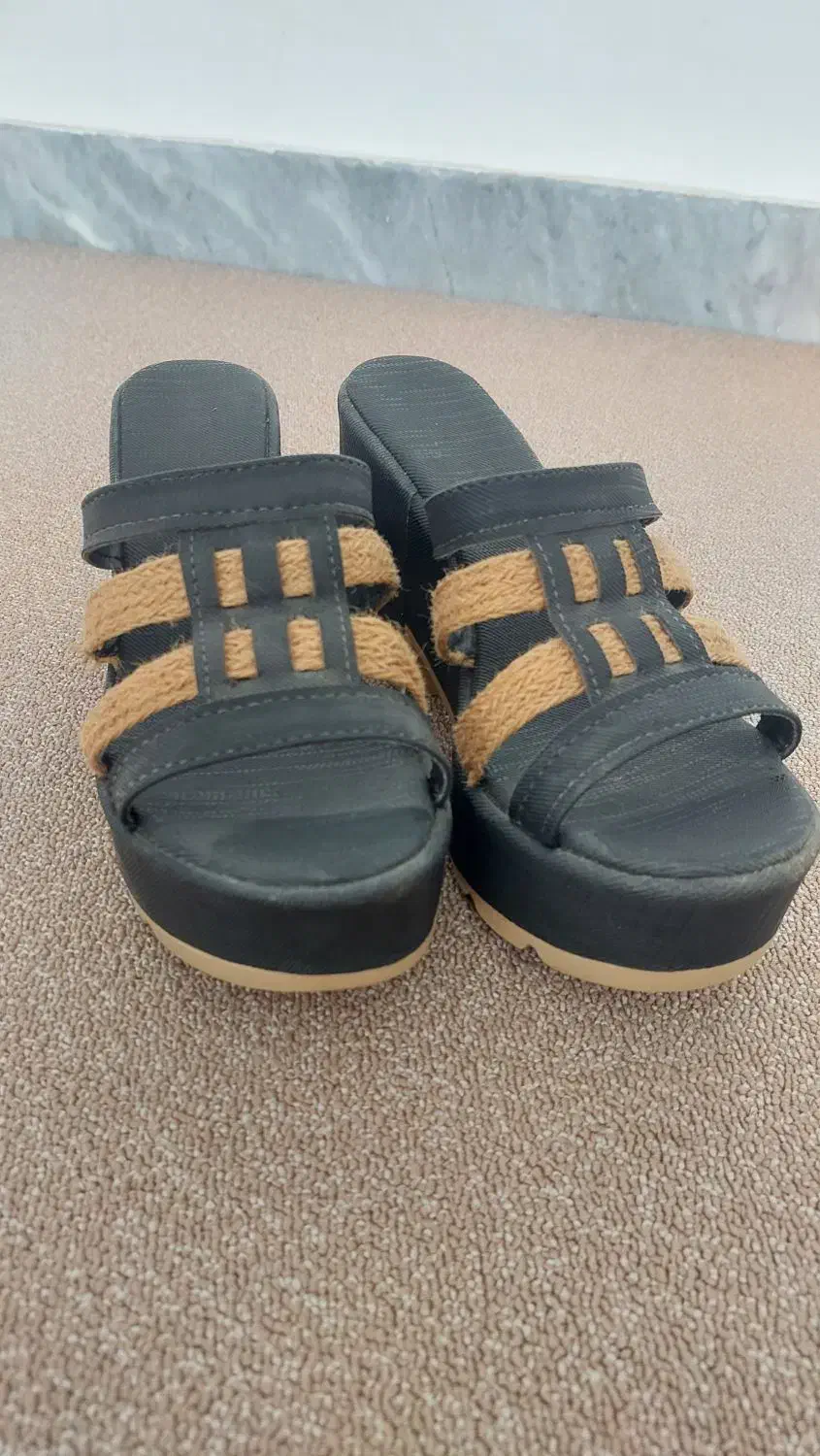 صندل مجلسی لژدار مشکی سایز ۴۰|کیف، کفش، کمربند|چالوس, |دیوار