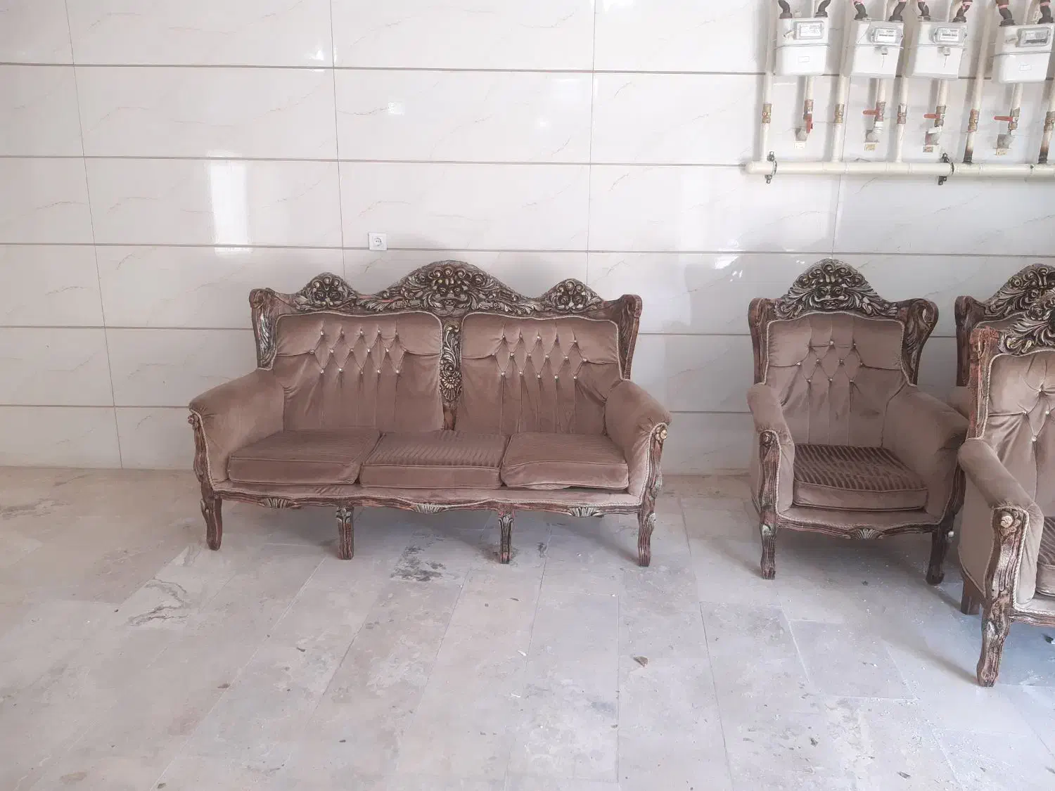 مبل سلطنتی ۹نفره|مبلمان خانگی و میز عسلی|دلیجان, |دیوار