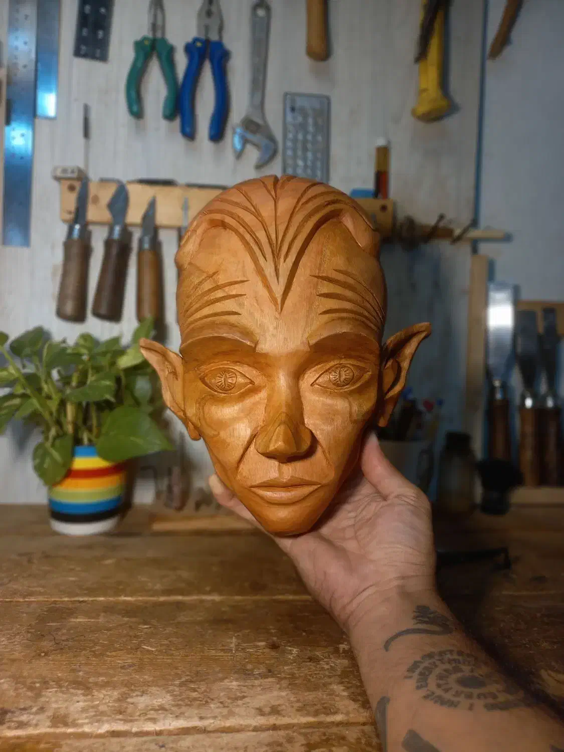 مجسمه چوبی دستساز|مجسمه، تندیس، ماکت|کیاشهر, |دیوار