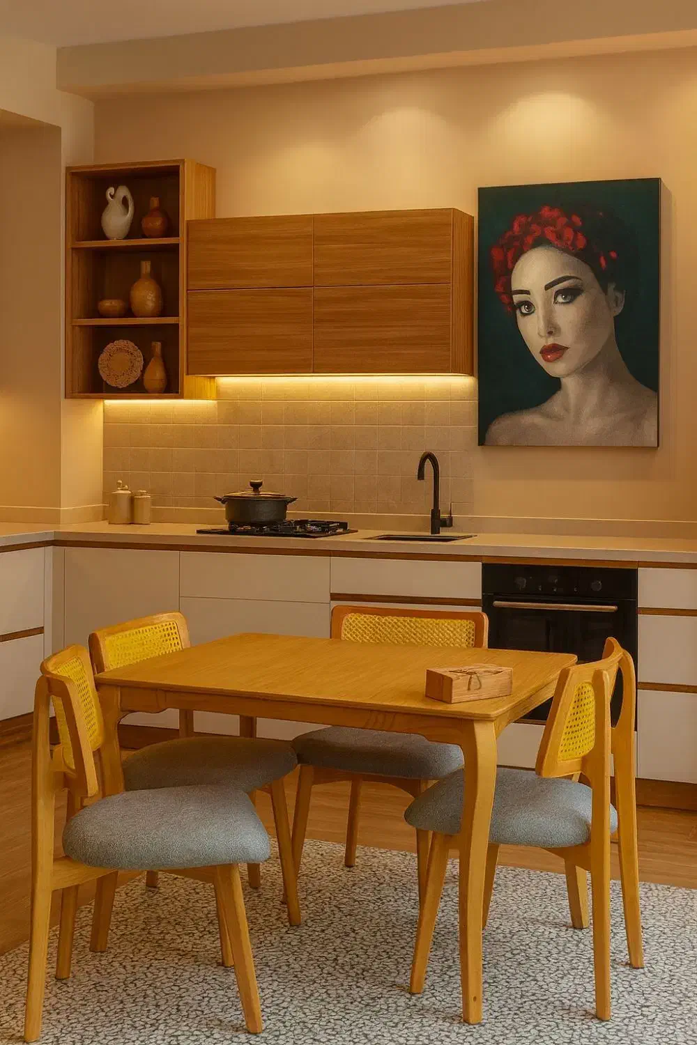 میزناهارخوری راش حصیری،ناهارخوری جدیدمینیمال،حصیری|میز و صندلی غذاخوری|خمینی‌شهر, |دیوار