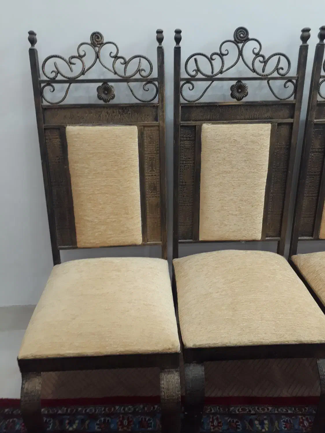 صندلی فلزی روکش مخملی|صندلی و نیمکت|قم, مجیدیه|دیوار