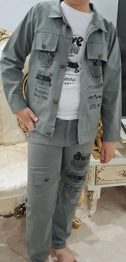 سه تیکه ست مجلسی پسرونه سایز 55|کفش و لباس بچه|تهران, مسعودیه|دیوار