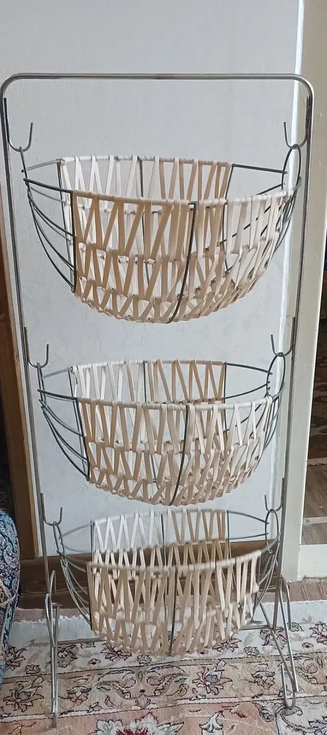 سبد سیب و پیاز استیل|آبچکان و نظمدهنده ظروف|یزد, |دیوار