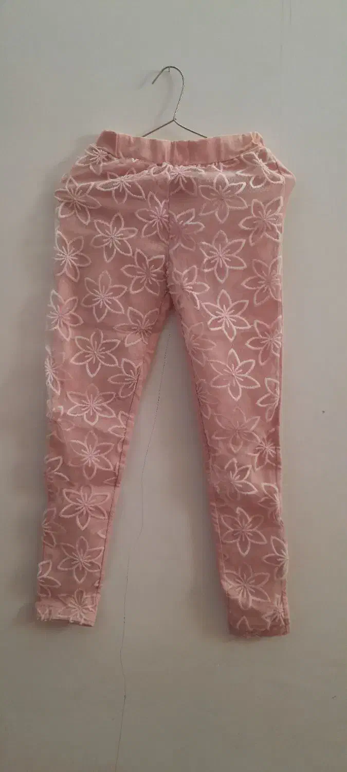 شلوار صورتی طرح دار گیپور استر دار|لباس|فسا, |دیوار