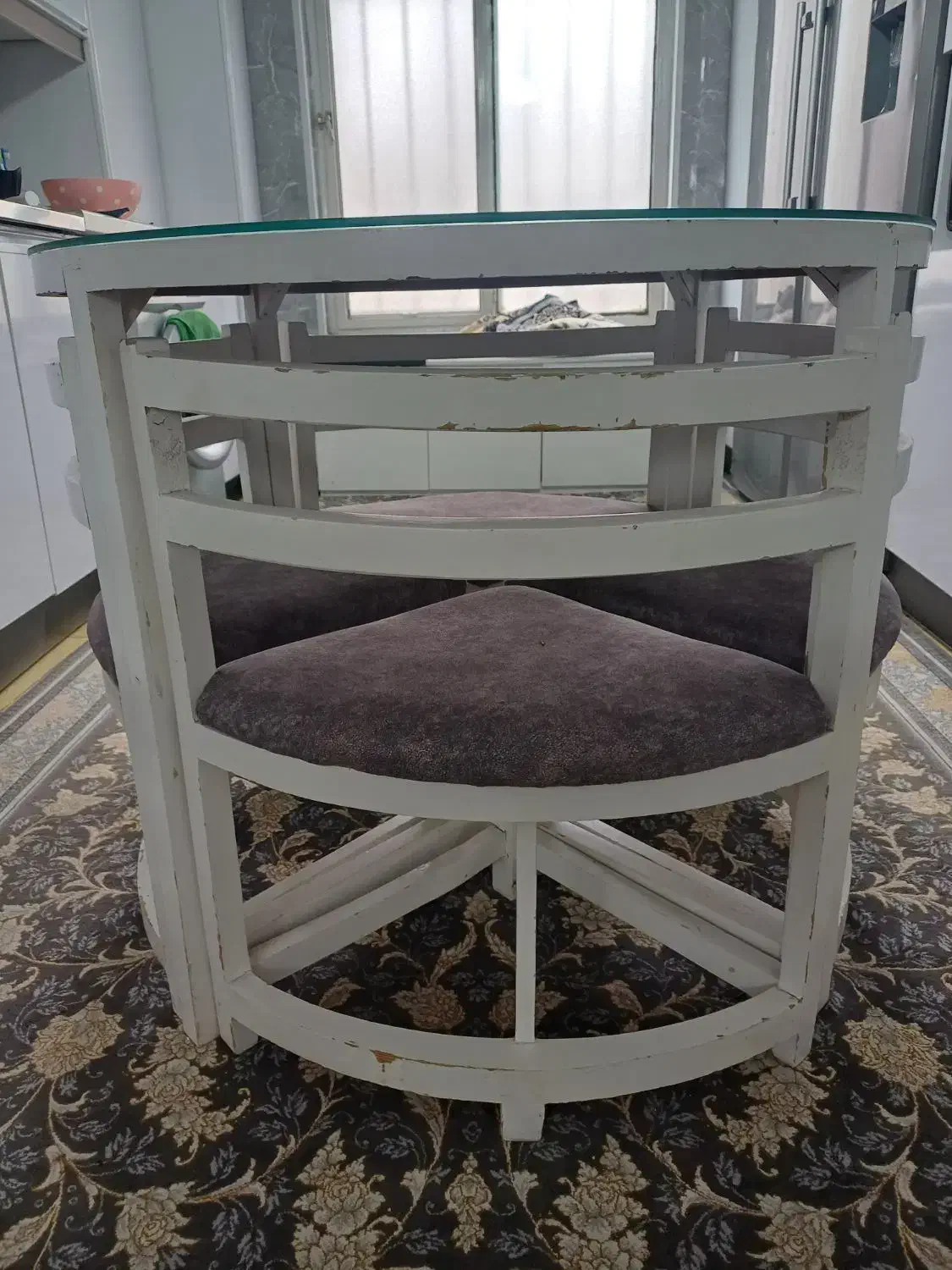 میزوصندلی ناهارخوری کم جا ۴نفره|میز و صندلی غذاخوری|قرچک, زیبا شهر|دیوار