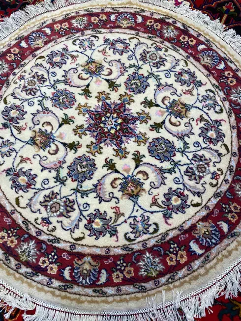 فرش دستبافت دایره قطر ۱.۵ متر|فرش|تبریز, |دیوار