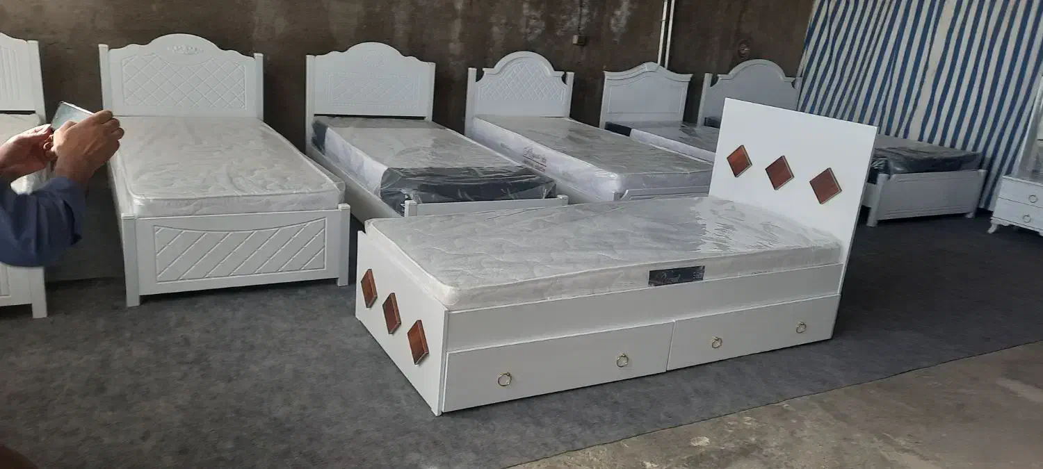 تختخواب یک نفره مدل آرکا|تخت و سرویس خواب|باسمنج, |دیوار