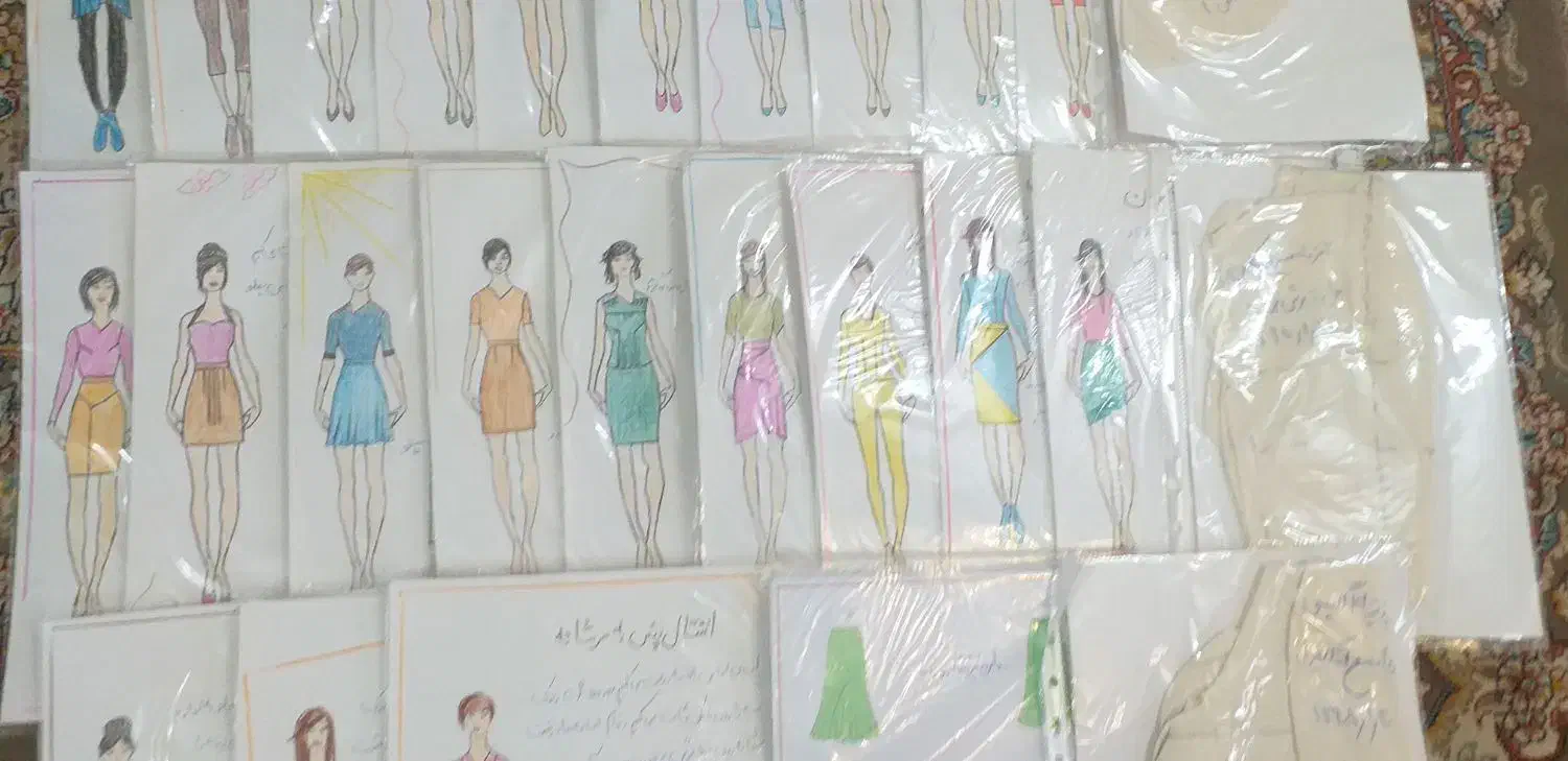 جزوه والگوی خیاطی بانمونه دوخت به صورت ورق a4|لوازم خیاطی و بافتنی|قم, پردیسان|دیوار
