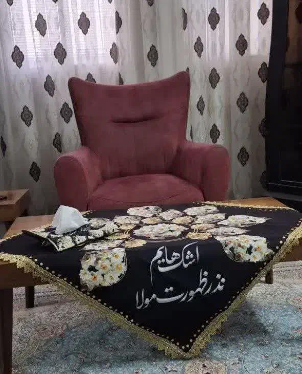 رومیزی مشکی فاطمیه|پرده، رانر، رومیزی|قم, عمار یاسر|دیوار