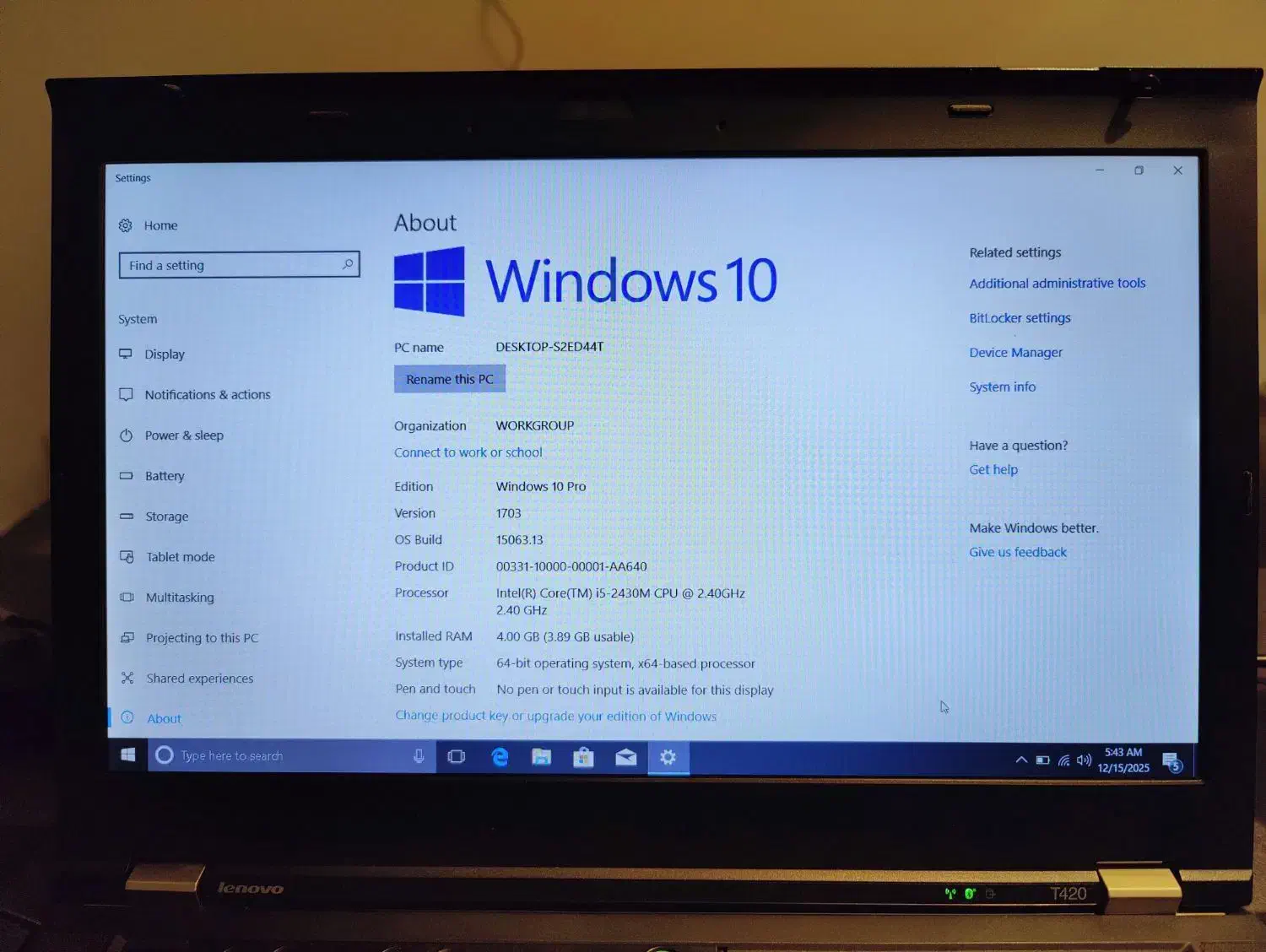 نوت بوک لنوو Thikpad t420|رایانه همراه|تهران, نجات اللهی|دیوار