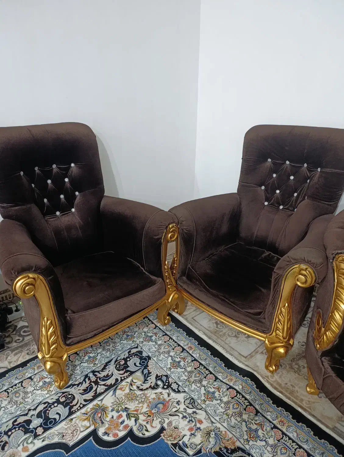 مبل قهوه ای|مبلمان خانگی و میز عسلی|سقز, |دیوار