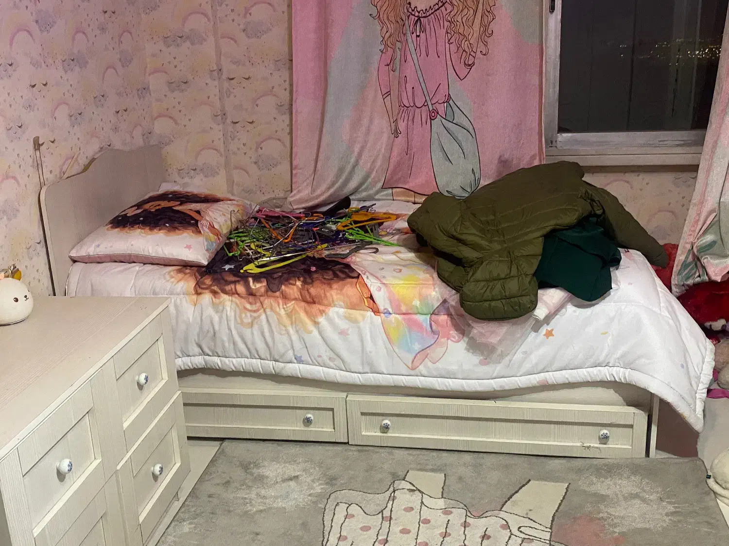 سرویس تخت کودک|تخت و سرویس خواب|آفتاب, |دیوار