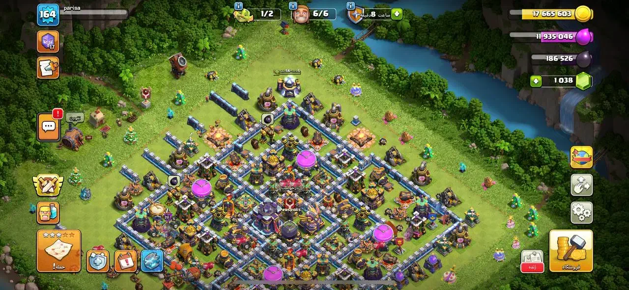 اکانت کلش اف کلنز تان۱۵|کنسول، بازی ویدئویی و آنلاین|تهران, آبشار تهران (دریاچه)|دیوار