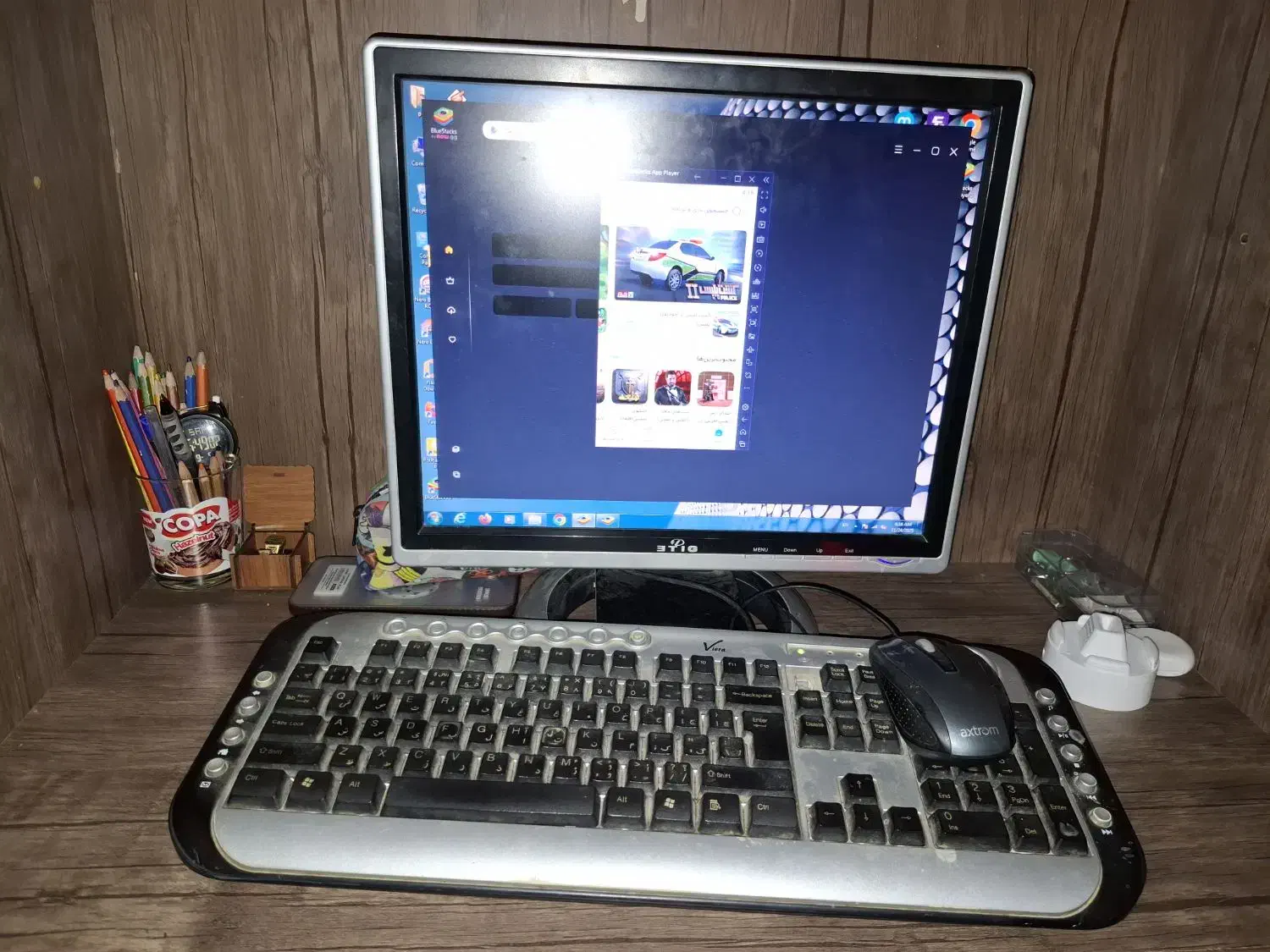 کامپیوتر،مانیتور،موس،کیبورد،۲ عدد دسته بازی|رایانه رومیزی|آستارا, |دیوار