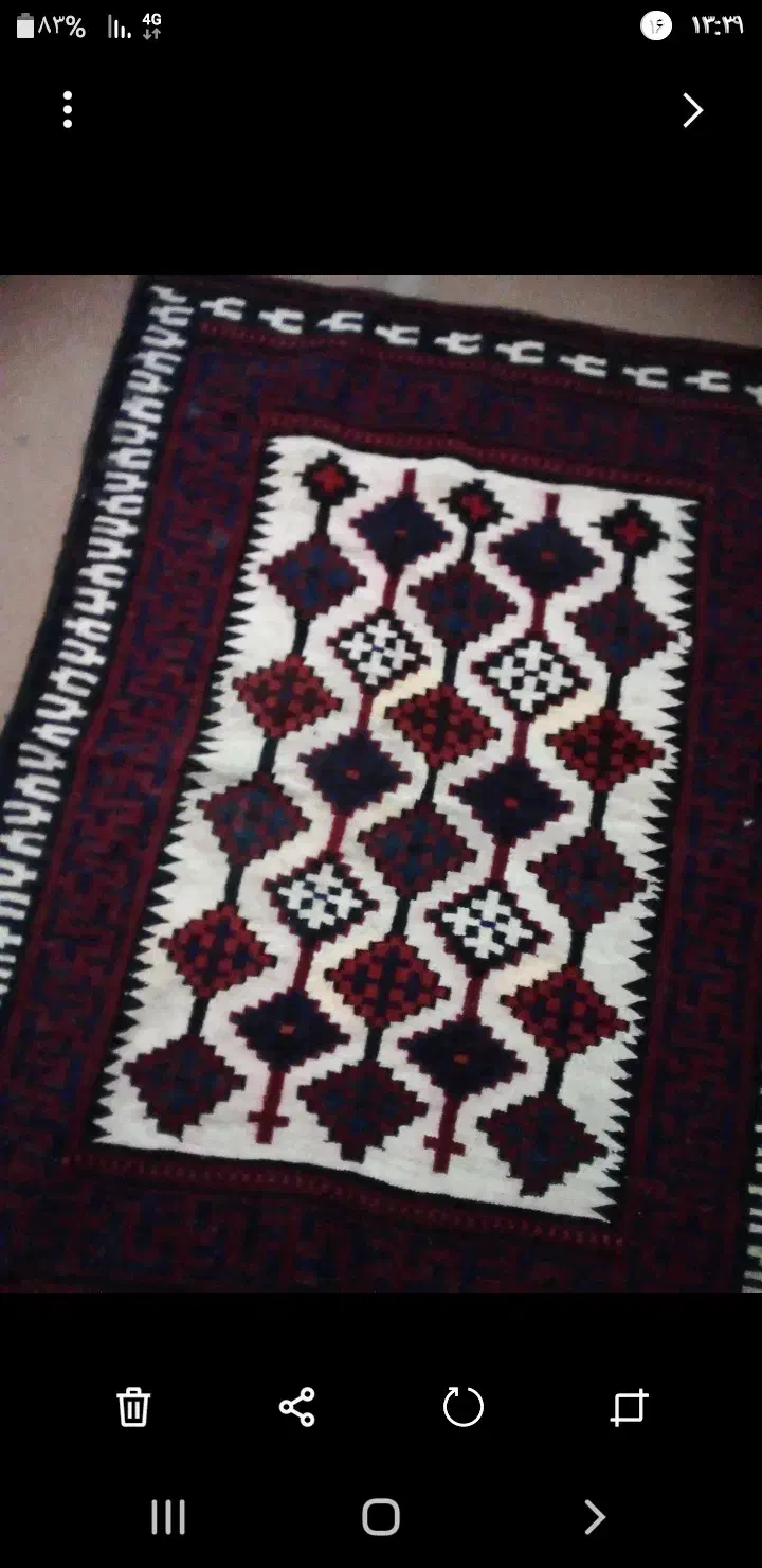 سفره دست باف|گلیم، جاجیم، گبه|ایذه, |دیوار