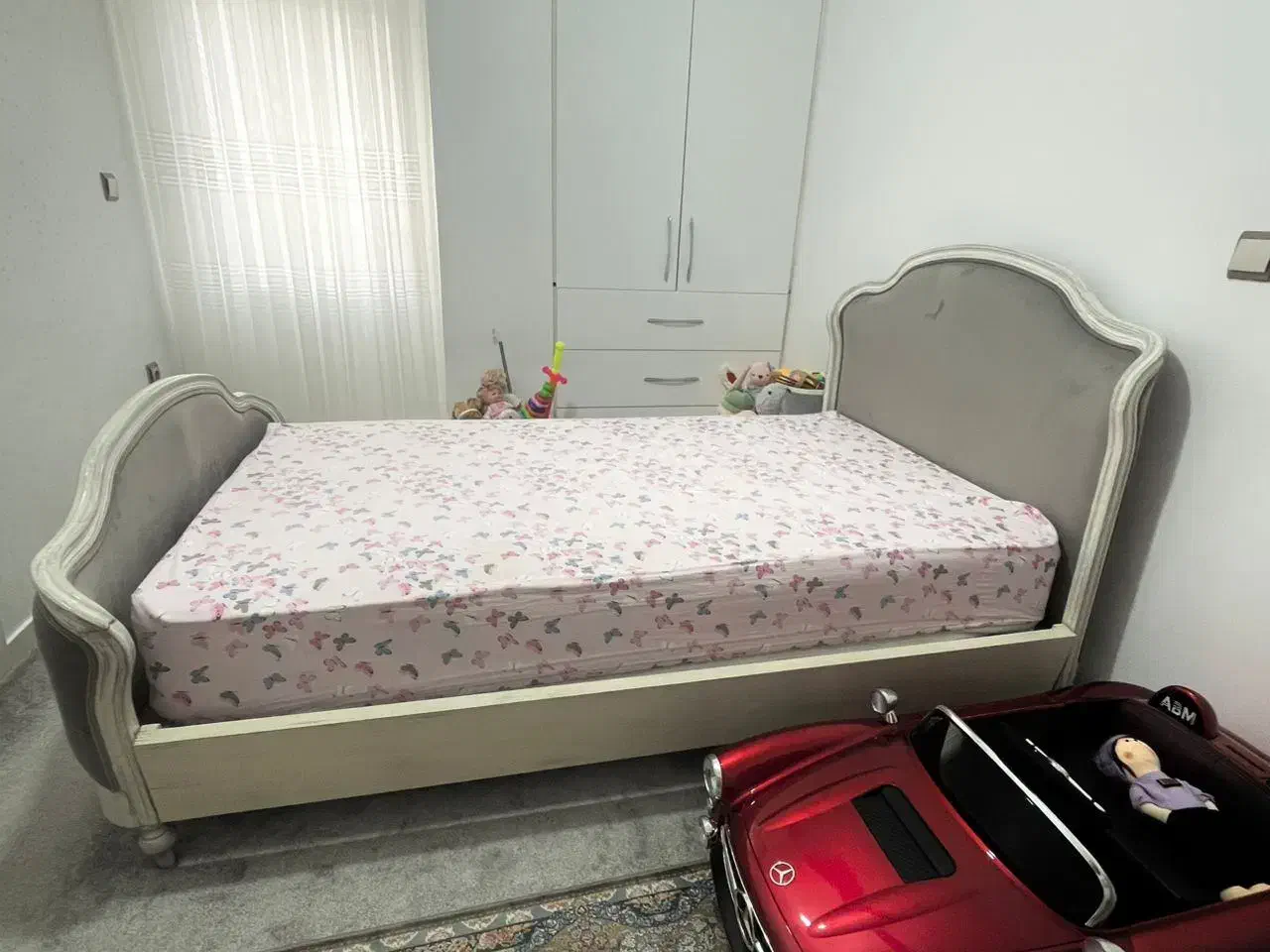 سرویس تخت چوبی نوجوان|تخت و سرویس خواب|نور, |دیوار