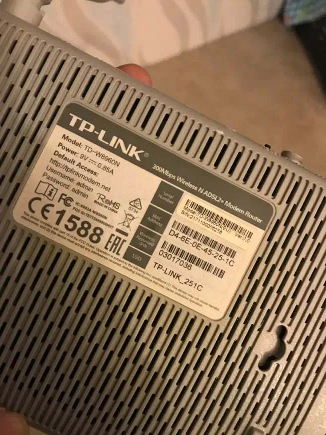 مودم وایرلس Tp-Link دو آنتن مدل W8960N|مودم و تجهیزات شبکه|ارومیه, |دیوار