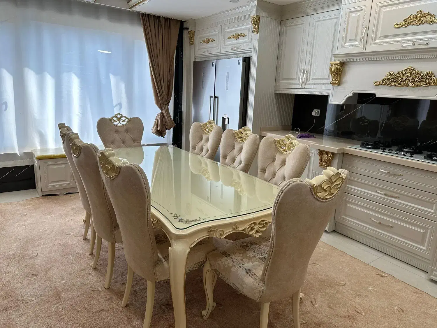 میز نهار خوری ۸ نفره سلطنتی مارک هرواک آکبند صفر|میز و صندلی غذاخوری|بانه, |دیوار