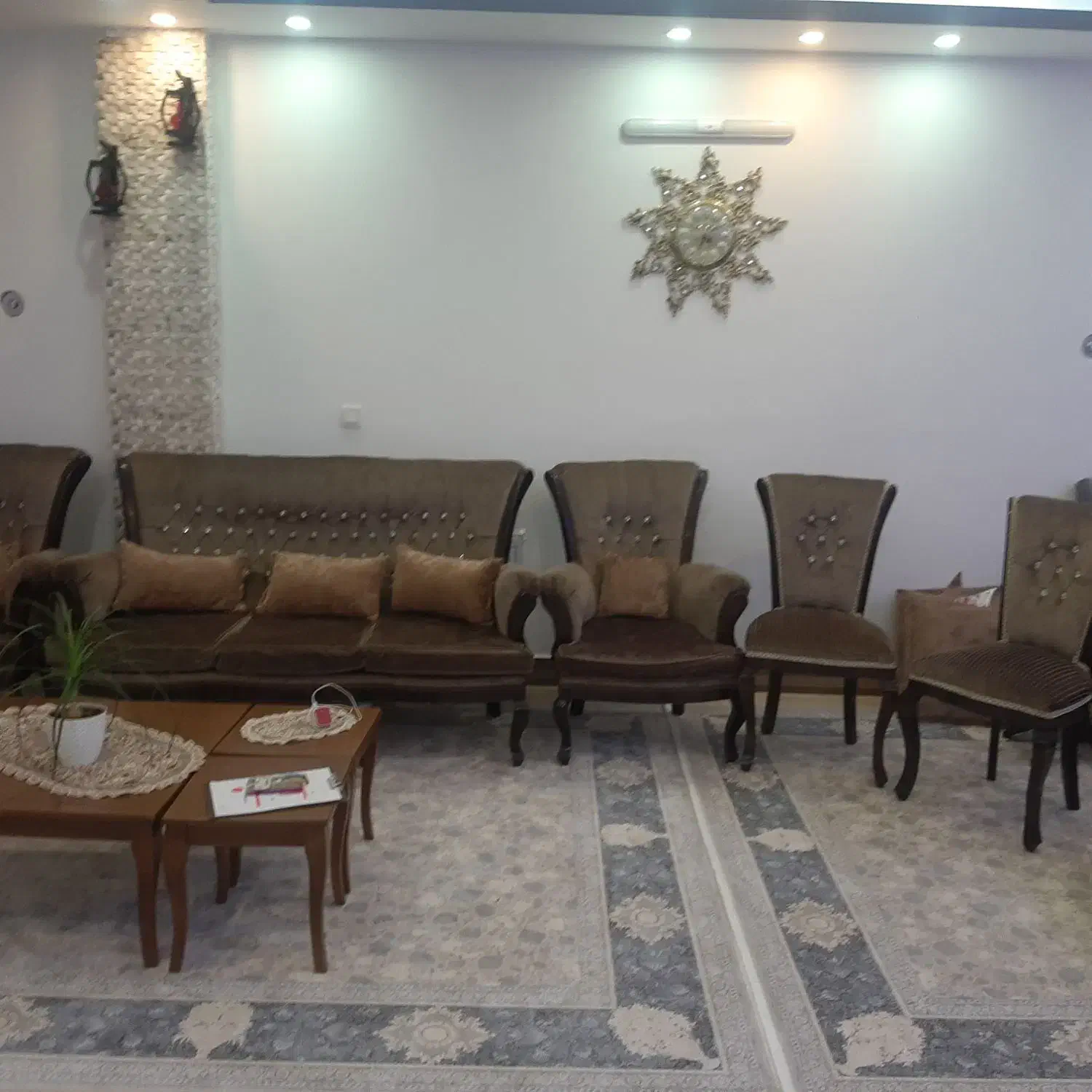 مبلمان استیل و پشتی|مبلمان خانگی و میز عسلی|قیدار, |دیوار