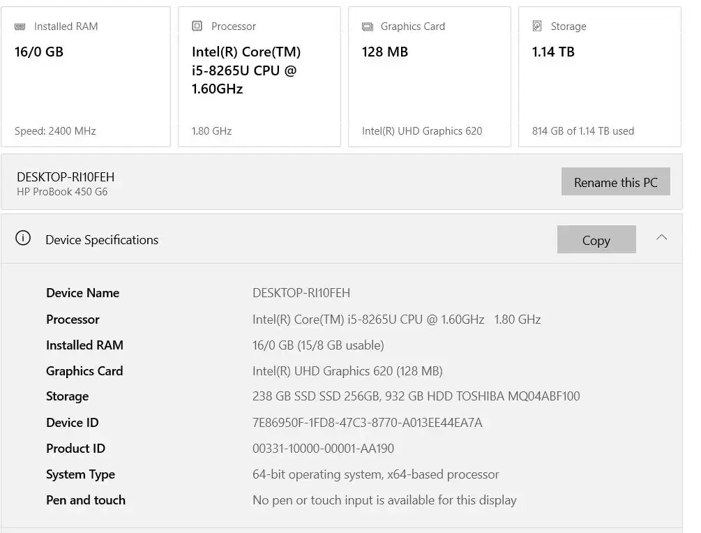 لپ تاپ HP ProBook 450 G6|رایانه همراه|قم, شهر قائم|دیوار