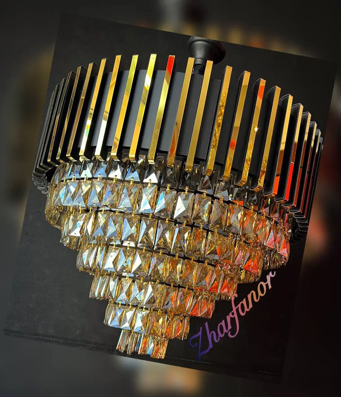 لوستر طلامشکی|لوستر و چراغ آویز|اصفهان, کوجان|دیوار