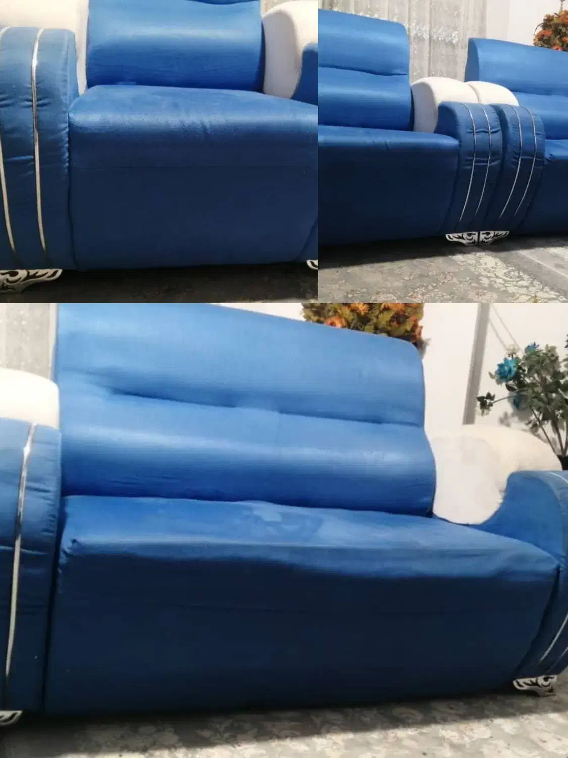 مبل سفید آبی نو|مبلمان خانگی و میز عسلی|شیراز, فضلآباد|دیوار