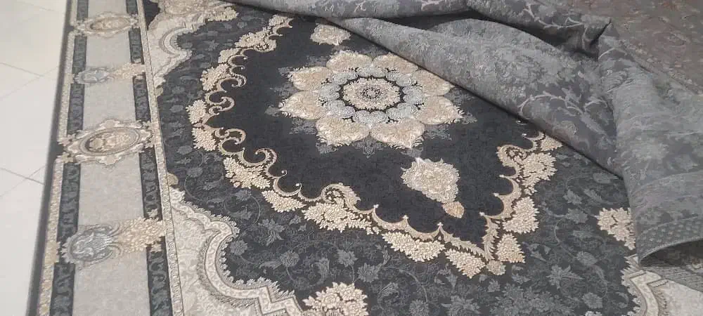 دوعدد فرش ۹متری نونو طوسی روشن۷۰۰شانه|فرش|پیشوا, |دیوار