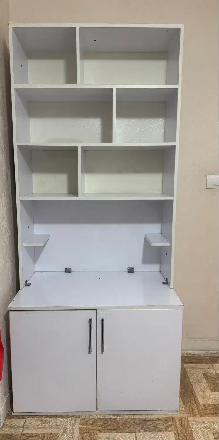 قفسه ارایشی و کتابخانه سفید|کتابخانه، شلف، قفسه‌های دیواری|تهران, تهرانسر مرکزی|دیوار