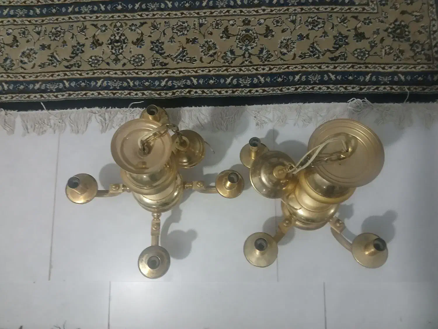 ۲عددلوستر برنجی به قیمت حراجی دونه ای ۳تومن|لوستر و چراغ آویز|اسلامشهر, شهرک قائمیه|دیوار