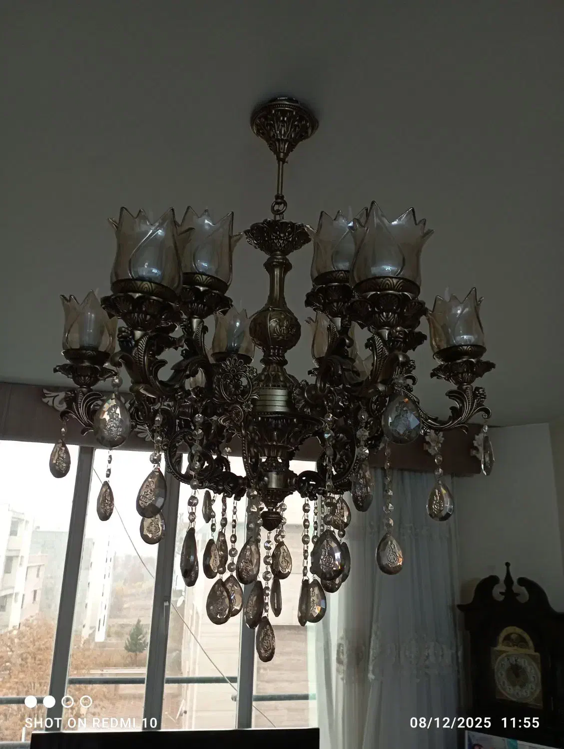 لوستر برنجی نو|لوستر و چراغ آویز|کرج, فاز ۳ گوهردشت|دیوار