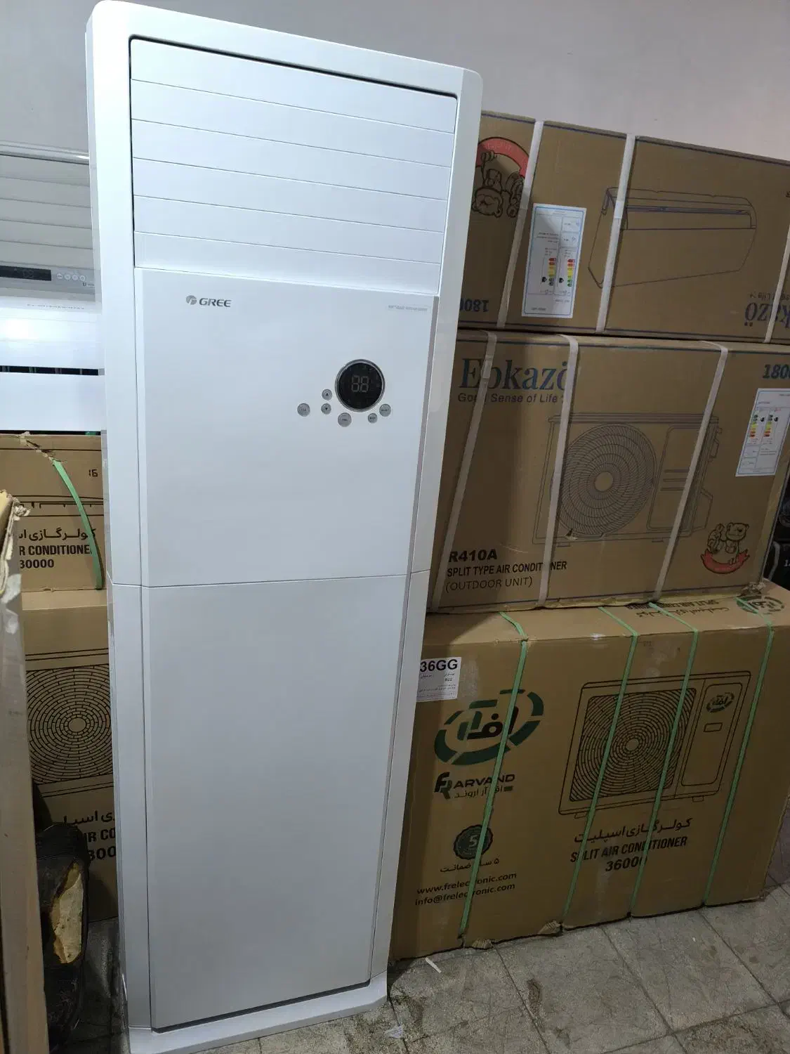 کولر گازی گری ۴۸ هزار ایستاده سه فاز در حد نو|کولر گازی و فن‌کوئل|قم, شهرک امام حسین|دیوار