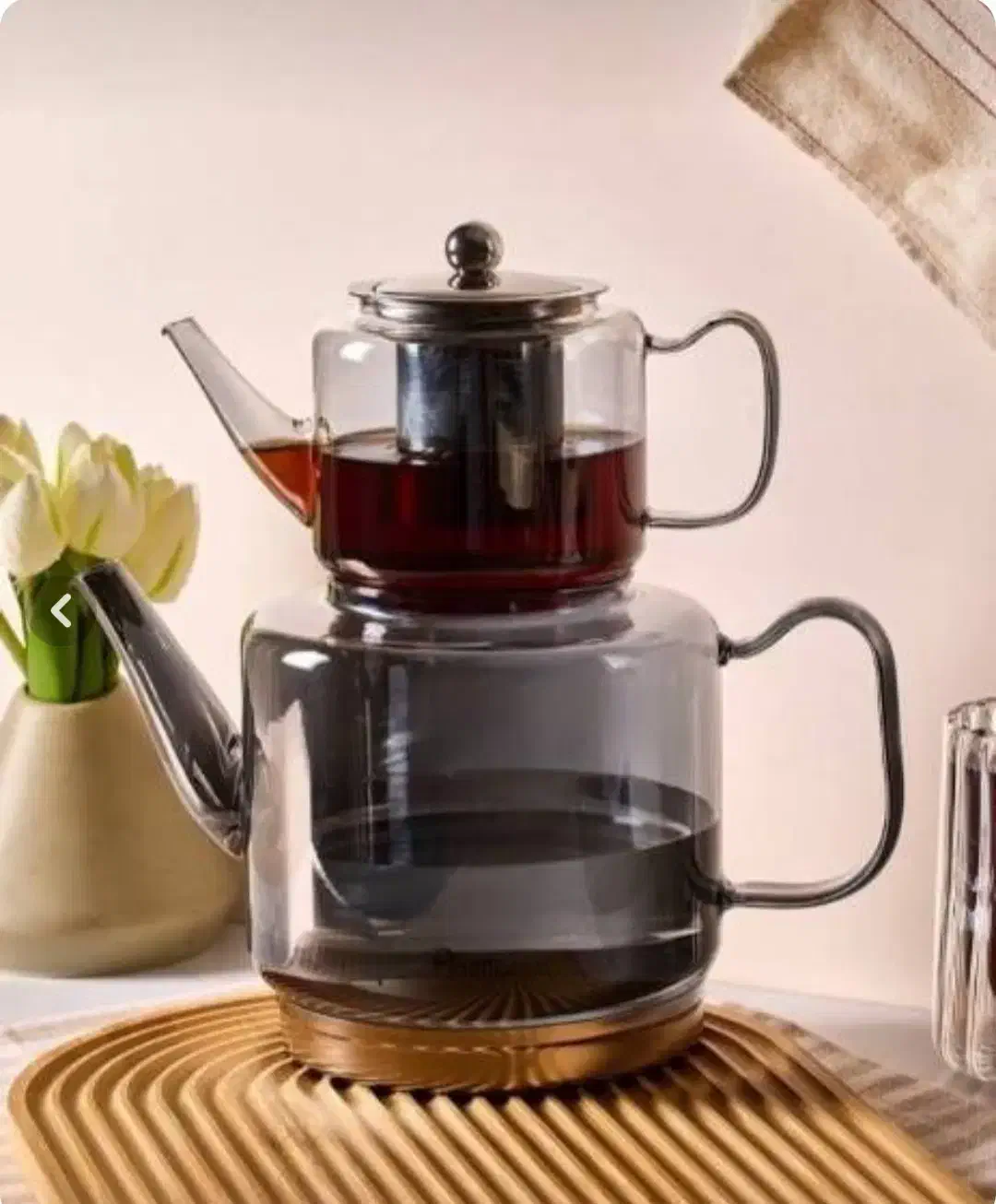 کتری قوری پیرکس کف استیل ۳۰۴ دودی آنتی شوک|قوری، کتری، قهوه‌ساز دستی|مشهد, الهیه|دیوار