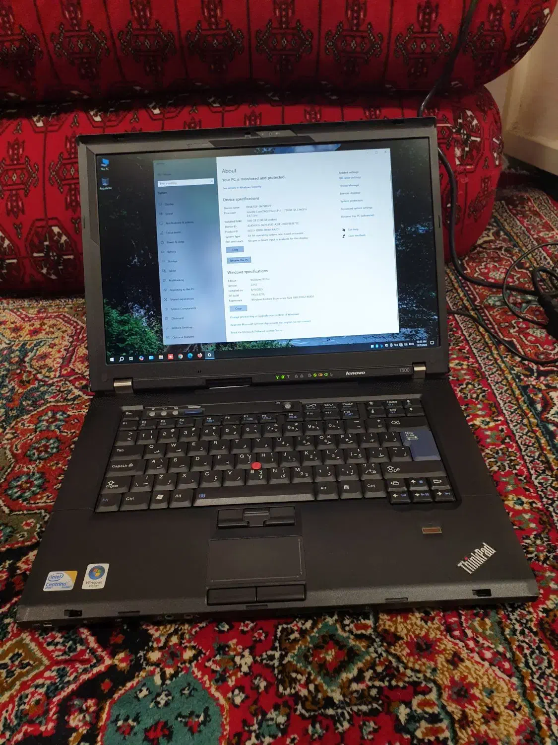 فروش لپتاپ لنوو T500|رایانه همراه|قدس, شهر‌قدس|دیوار