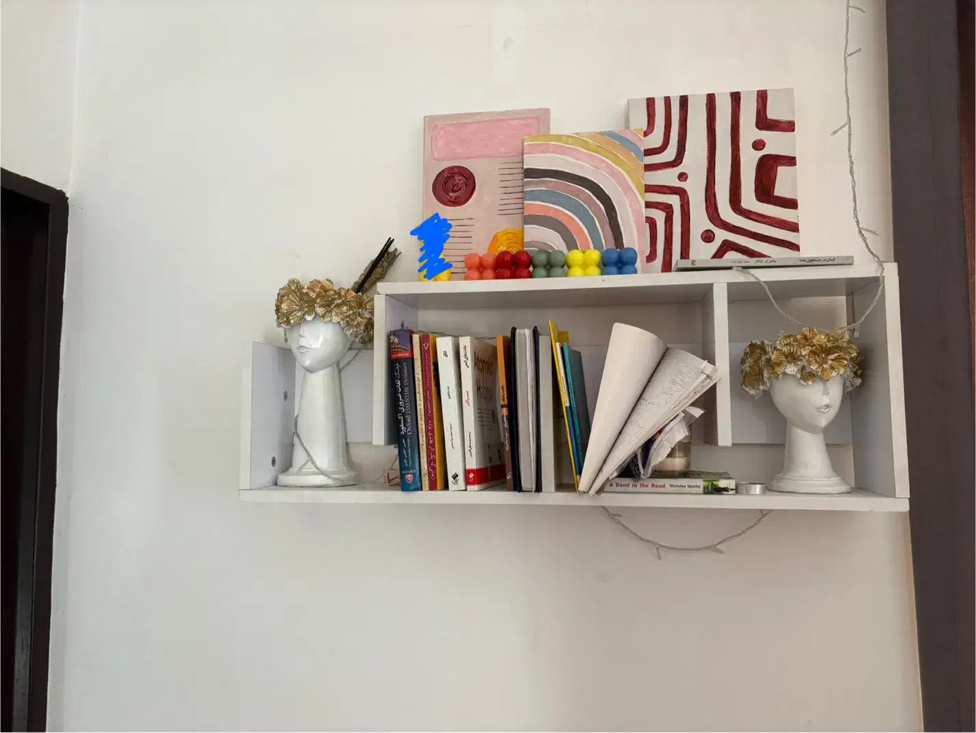 کتاب خونه|کتابخانه، شلف، قفسه‌های دیواری|تنکابن, |دیوار