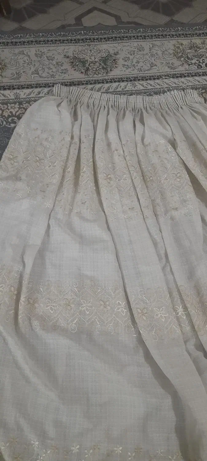 دوتا پرده سفید|پرده، رانر، رومیزی|گرگان, |دیوار