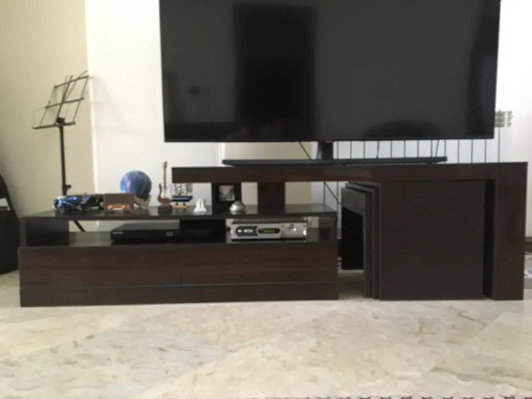 میز تلویزیون چوبی با قابلیت تنظیم طول|میز تلویزیون|تهران, سردارجنگل|دیوار