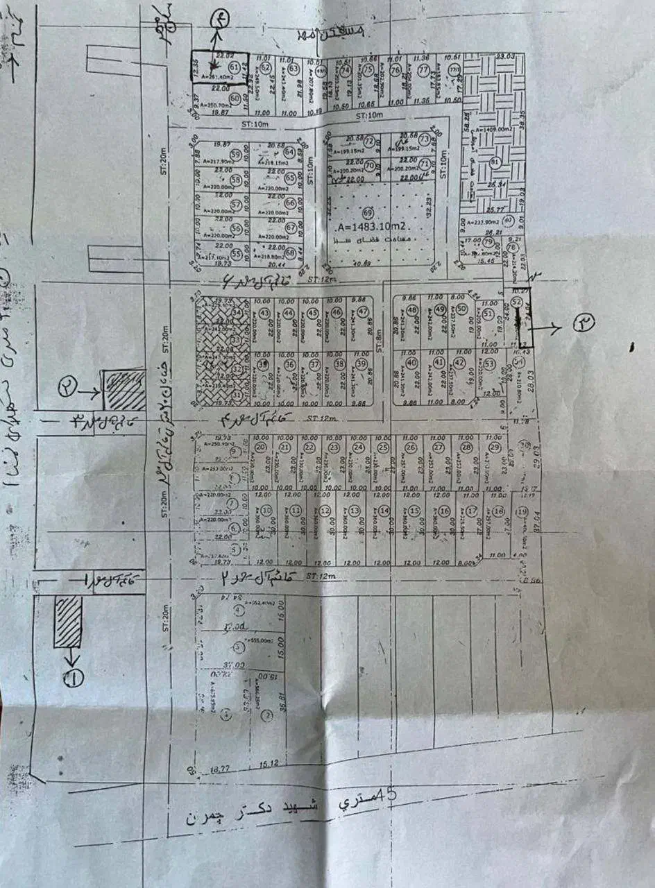زمین 650 متری دو کله بر خیابان 45 متری شهید چمران|فروش زمین و ملک کلنگی|کلاله, |دیوار