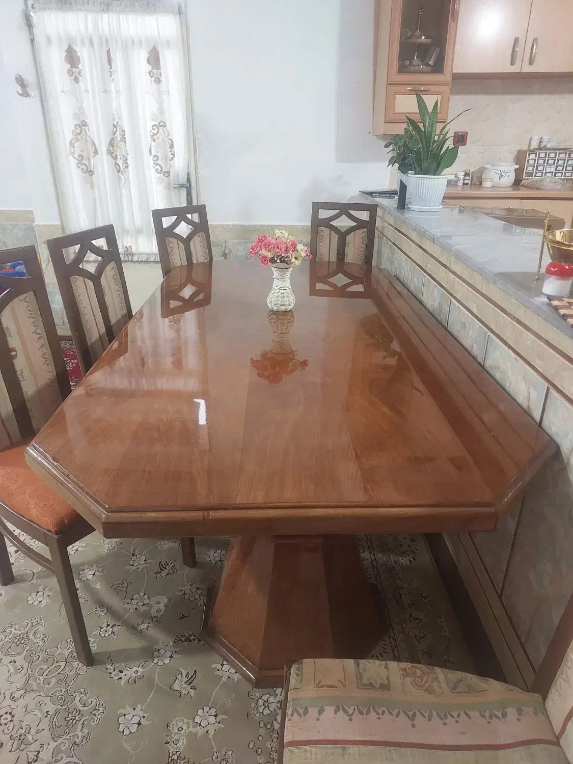 میز ناهاری ۶ نفره|میز و صندلی غذاخوری|خرم‌آباد, |دیوار