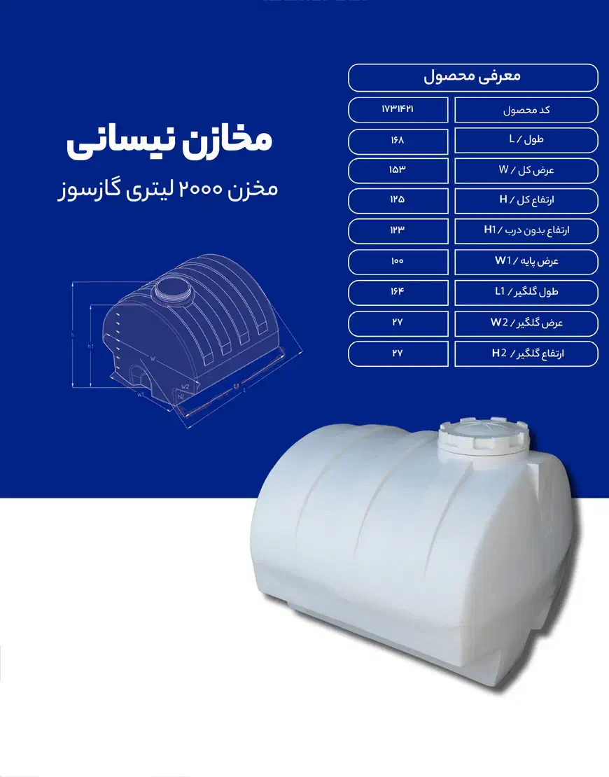 تانک آب ۲۰۰۰ لیتری نیسان|ماشین‌آلات صنعتی|ساوه, |دیوار