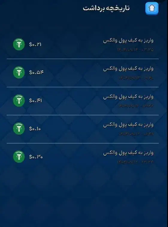 بازی اینترنتی ک تتر میده واقعی درآمد دارع|کنسول، بازی ویدئویی و آنلاین|مشهد, ویلاشهر|دیوار