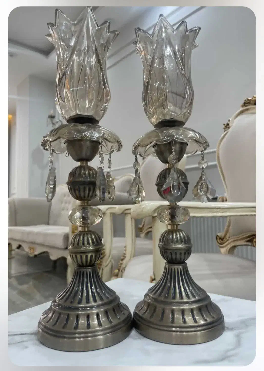 شمعدان کریستال|مجسمه، تندیس، ماکت|ایلام, |دیوار