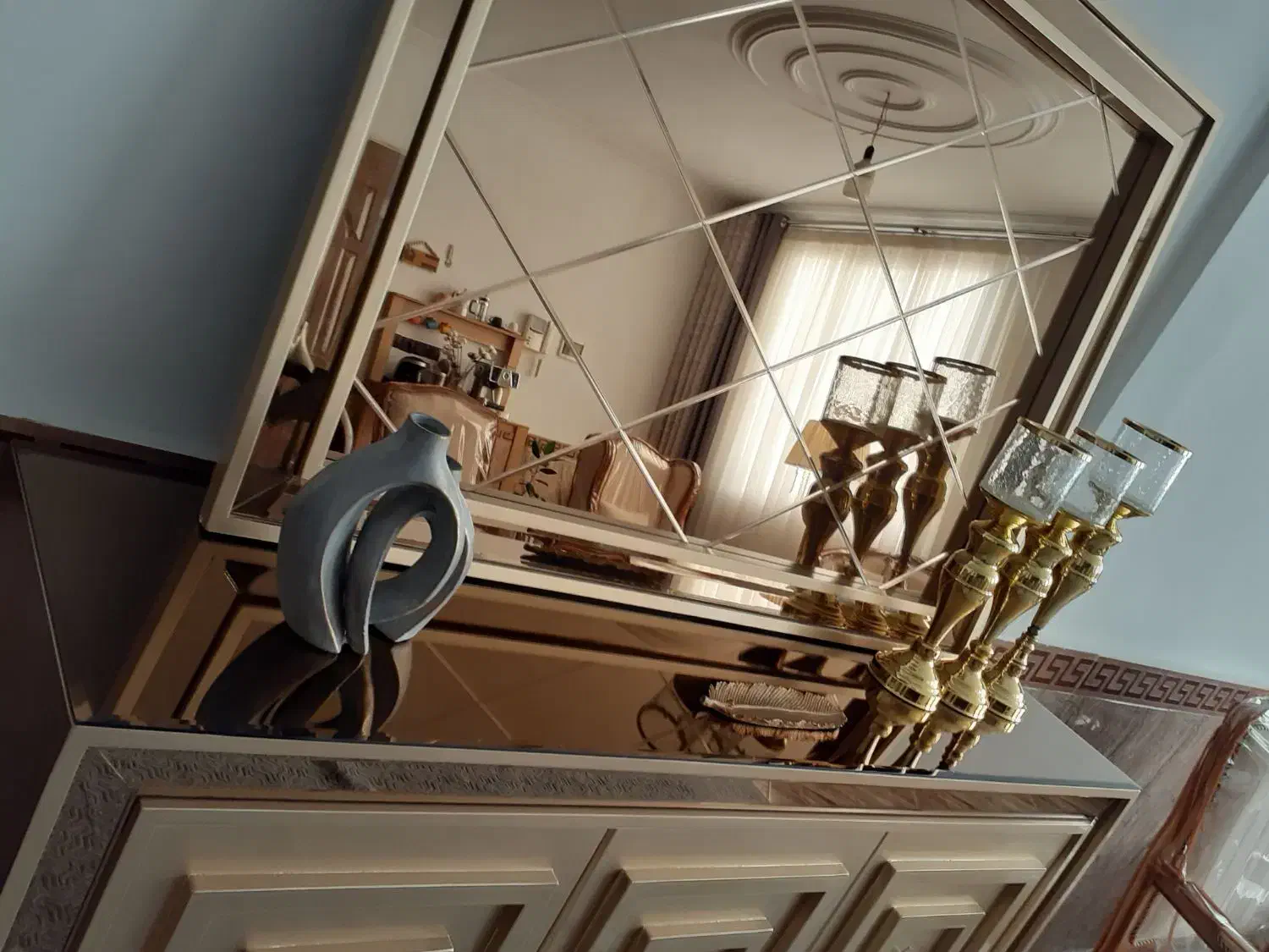 آیینه کنسول و میز تلوزیون ست|بوفه، ویترین، کنسول|ورامین, خیر آباد|دیوار