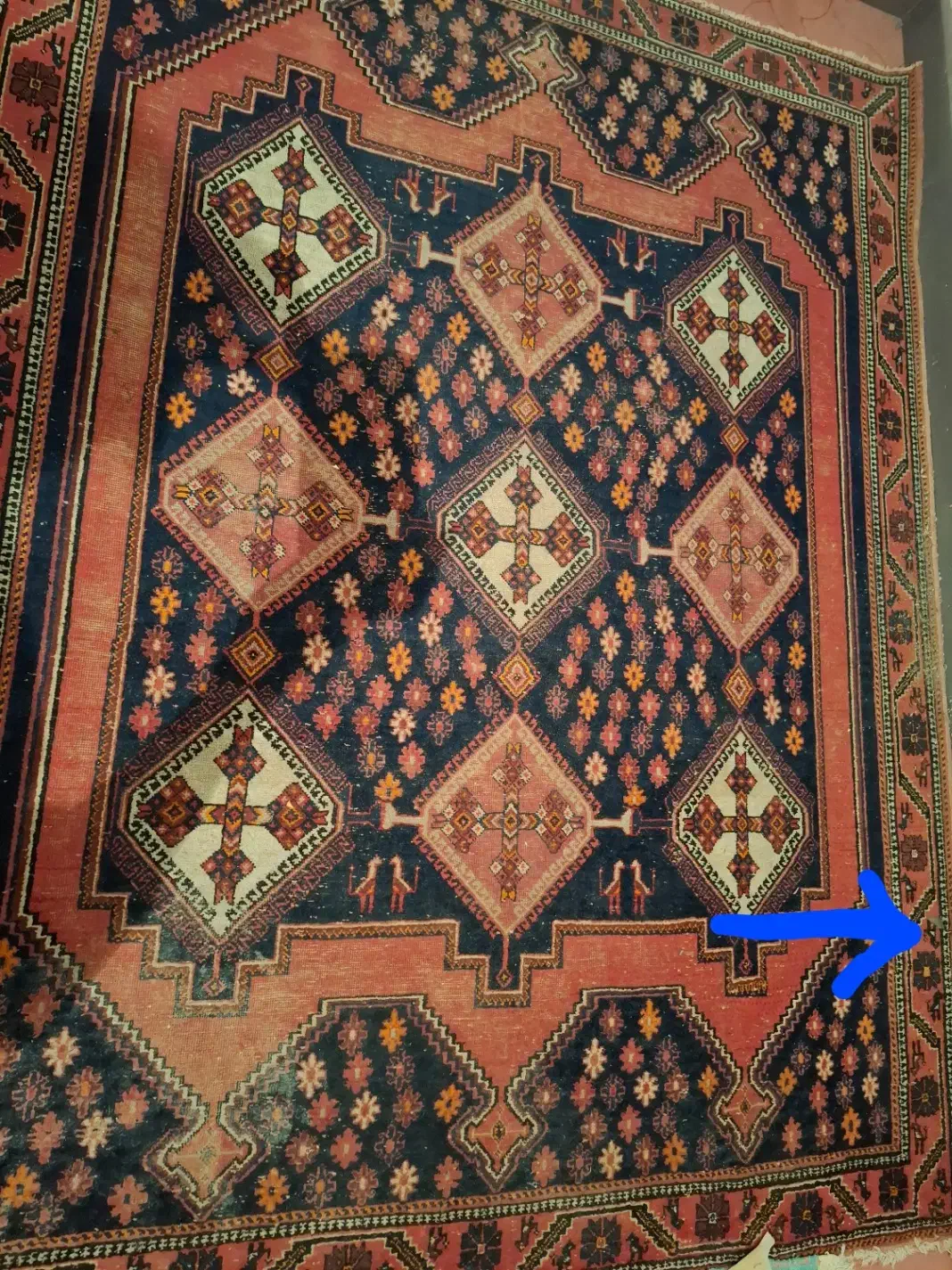 قالی افشاری|فرش|کرمان, |دیوار