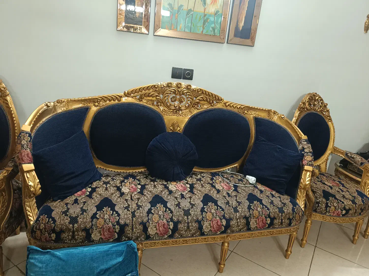 مبل 9 نفره سلطنتی|مبلمان خانگی و میز عسلی|پاکدشت, پاکدشت (مامازند)|دیوار