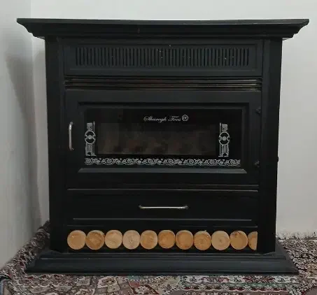 بخاری طرح شومینه بزرگ|بخاری، هیتر، شومینه|بردسکن, |دیوار